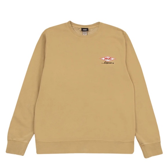 Jack’s Surfboards Cal Diamond Crewneck Tan Sweatshirt - Picture 2 of 4